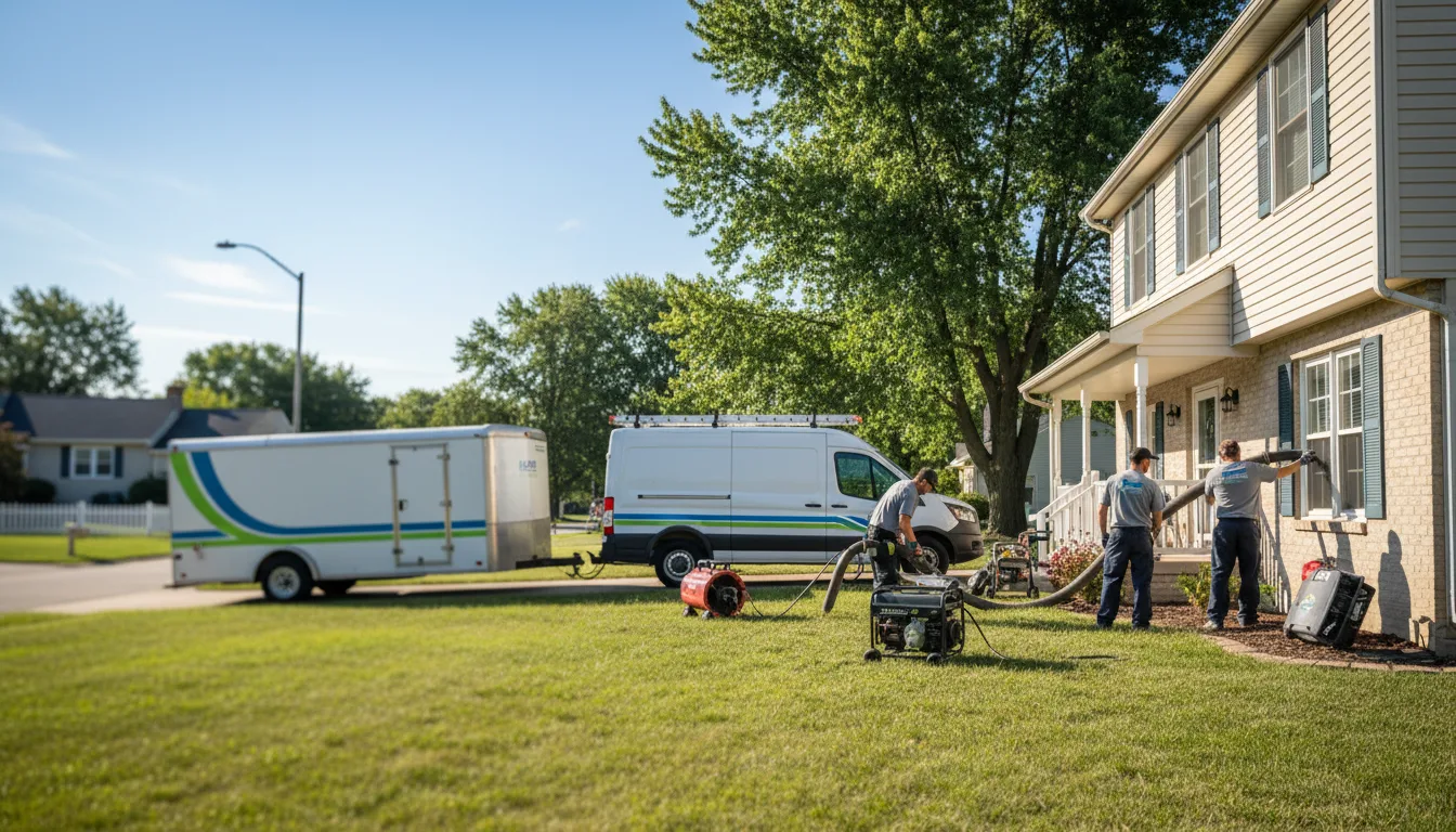 Flooded Basement Restoration And Cleanup With Repair in Medora, IL near me